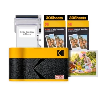Afbeelding van KODAK Mini 2 ERA 4PASS mobiele fotoprinter (5,3 x 8,6 cm) + 8 vellen inbegrepen 60 cartridge, geel