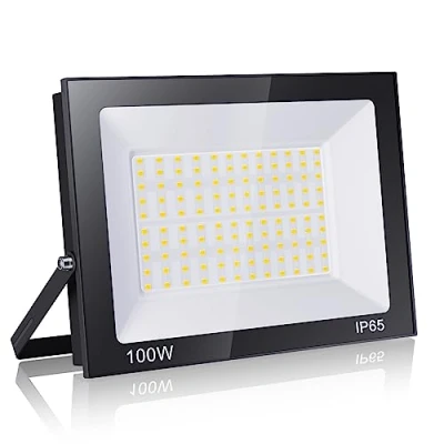 Afbeelding van LED Spot Buiten 100W, 10000LM Schijnwerper, IP65 waterdicht veiligheidslicht,6000K Koel witte, Schijnwerper voor Uitrit, Deuren, Garage, Gang, Tuin