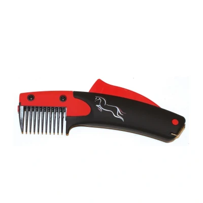 Afbeelding van SoloGroom Manenkam Solocomb One Size Zwart Rood