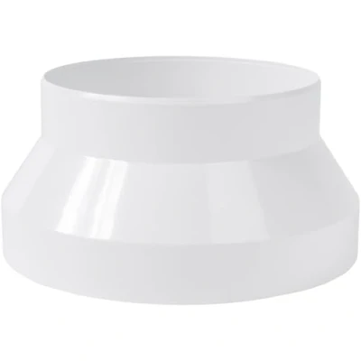 Afbeelding van Vent Systems 125 tot 100 mm / 5&quot; 4&quot; inch witte kunststof kanaalverloopadapter verbindingsstuk voor buisverloopstuk HVAC ventilatiesystemen, ABS kunststof, PVC buis