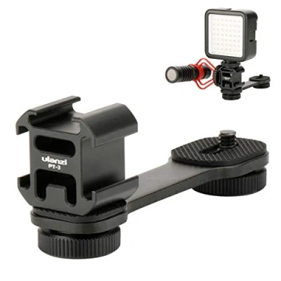 Afbeelding van ULANZI PT 3 Osmo Mobile 4 Triple Cold Shoe Mount Adapter Vlog Video Microfoon Extension Bar voor Zhiyun Glad DJI Pocket Feiyutech Vimble 2 assige Gimbal Accessoires