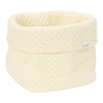 Afbeelding van Little Dutch Mand Klein Pure Soft White Gebreid