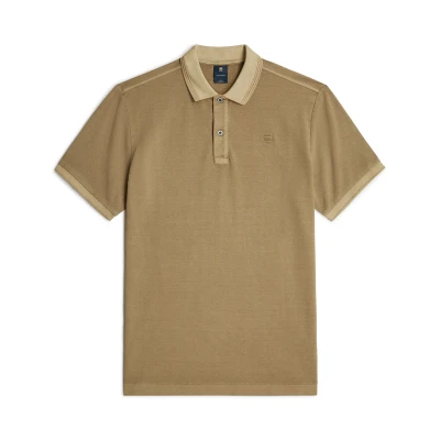 Afbeelding van G STAR Dunda Overdyed Poloshirt, Heren, Maat: XXL, Safari gd