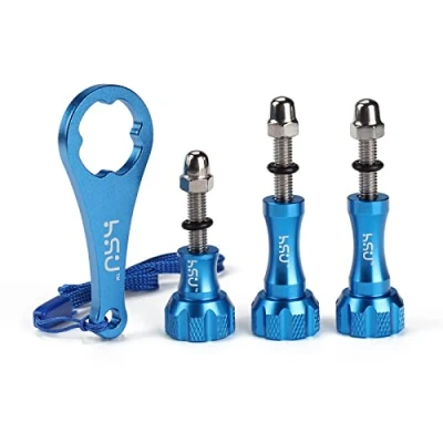 Afbeelding van HSU aluminium randelschroevenset + sleutels voor GoPro Session, Helden (2018), Hero 6, 5, 4, 3 +, 2, 1 (3 stuk, rood)