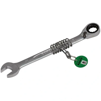 Afbeelding van Bahco Steekringratelsleutel met veiligheidsveer verchroomd lengte 140 mm 7 TAH1RM