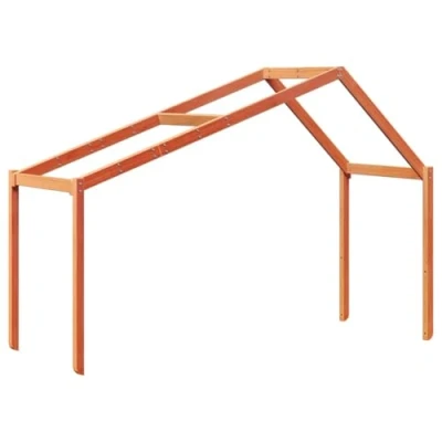 Afbeelding van Kinderbedhuisje 213x85,5x144,5 cm massief grenenhout wasbruin