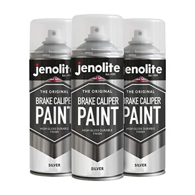 Afbeelding van JENOLITE Remklauwverf Spuitbus ZILVER Herstel en transformeer remklauwen van auto&#039;s 3 x 400 ml