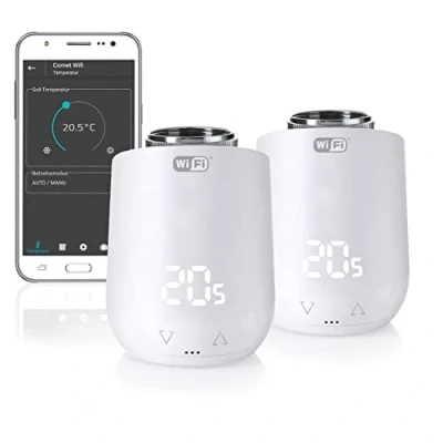Afbeelding van Eurotronic Comet WiFi Draadloze radiatorthermostaat Set Elektronisch van 2 stuks