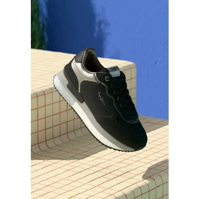 Afbeelding van Pepe Jeans Rusper GLAM Sneakers laag, Dames, Maat: 36, Black Schoenen