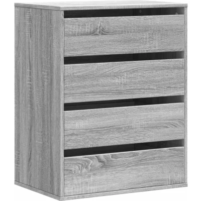 Afbeelding van vidaXL Ladekast 60x41x76 cm bewerkt hout grijs sonoma eikenkleurig