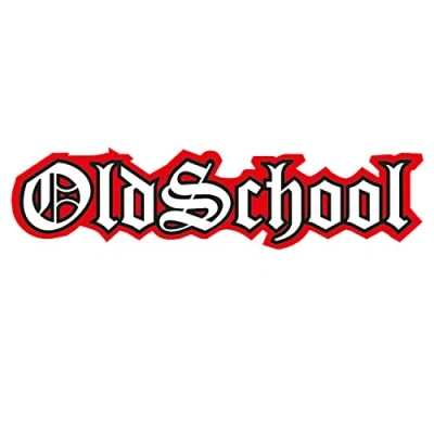 Afbeelding van easydruck24de Sticker Oldschool zwart rood I kfz_033 10 x 2 cm autosticker fietssticker motorfietssticker bromscooter notebook laptop weerbestendig