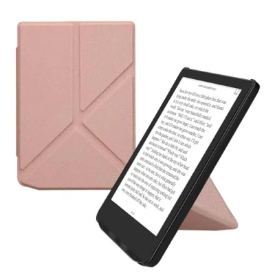 Afbeelding van kwmobile E reader hoesje geschikt voor Pocketbook Verse / Pro Color Vivlio Light HD hoes Ereader flip case met standaard cover van kunstleer In roségoud
