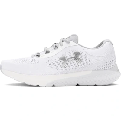 Afbeelding van Under Armour Charged Rogue 4 Hardloopschoenen neutraal, Dames, Maat: 36.5, White/halo gray/metallic silver Textiel/ synthetisch