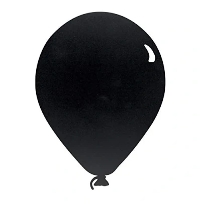 Afbeelding van SECURIT Krijtbord luchtballon incl. 1 krijtstift en 4 klittenbandstroken voor wandbevestiging, zwart, 39,6 x 29 0,3 cm