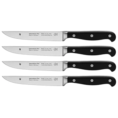 Afbeelding van WMF Topklasse Plus steakmessen set 4 delig, 22 cm, Made in Germany, gesmeed, Performance Cut, lemmet 12 cm