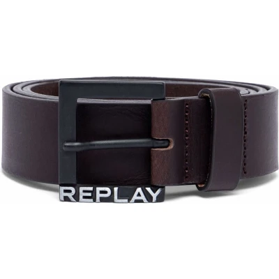 Afbeelding van Replay Herenriem van leer, Brown Three 112, 90