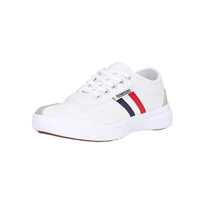Afbeelding van Kawasaki Unisex Leap Retro Canvas Schoen Low Top Sneakers, 1002 Wit, 2 UK
