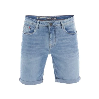 Afbeelding van riverso heren bermuda jeans shorts RIVUdo korte broek denim short 99% katoen grijs lichtblauw blauw w30 w42
