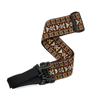 Afbeelding van D&quot;;Addario 20N01BJ draagriem Hootenanny voor banjo geel met bruin