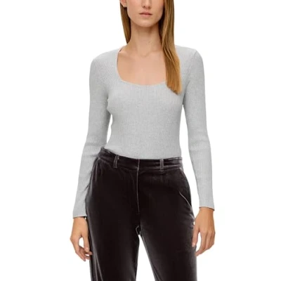 Afbeelding van s.Oliver Black Label Trui, Dames, Maat: 48, Taubengrau