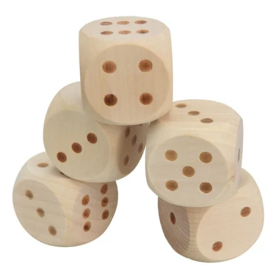 Afbeelding van Houten Dobbelstenen XL