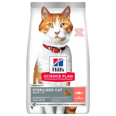 Afbeelding van Hill&quot;;s Adult Sterilised Cat met zalm kattenvoer 3 kg