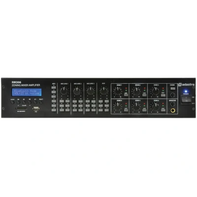 Afbeelding van Adastra RM406 100v 6 zone versterker met BT/USB/SD/FM radio 6x 40W