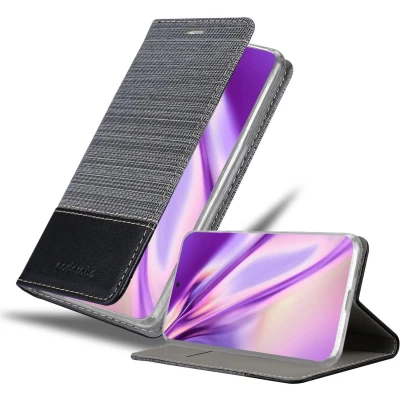 Afbeelding van Cadorabo Hoesje geschikt voor Samsung Galaxy S22 ULTRA in GRIJS ZWART Beschermhoes met magnetische sluiting, standfunctie en kaartvakje Book Case Cover Etui