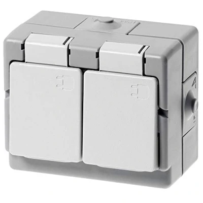 Afbeelding van Kopp Kontaktstopcontact 2 voudig, opbouw vochtbestendig standaard, 130248006