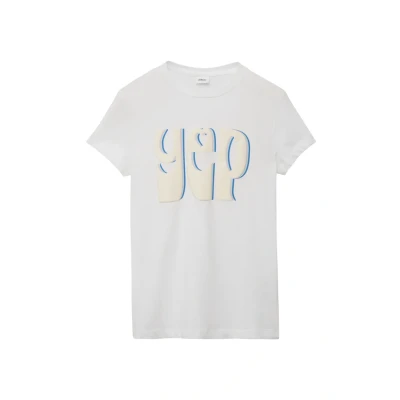 Afbeelding van s.Oliver MIT Frontprint Tshirt print voor kinderen, Maat: 170/176, Weiß