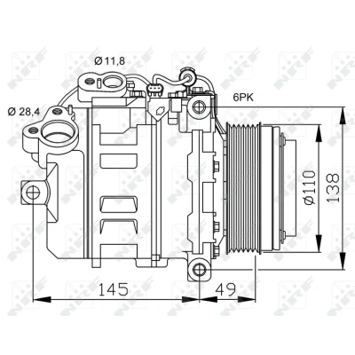 Afbeelding van Compressor, airconditioning NRF 32533