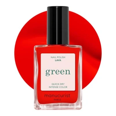 Afbeelding van Manucurist Green Nail Polish Red Lava Klassieke 9 Free, Vegan en Organic Sourced Nagellak Professioneel Manicure Effect 15ml