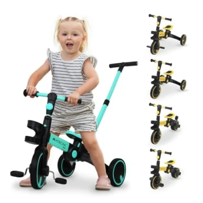 Afbeelding van Mobiclinic Chase 5 in 1 driewieler Evolutionair Verstelbaar stuur Max 25 kg Lichtgewicht 1,5 jaar Blauw