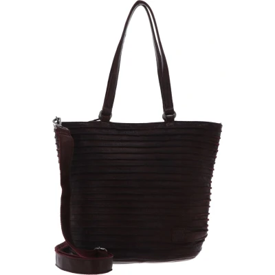 Afbeelding van FREDsBRUDER Leren Schoudertas Riffelpunz Oxblood Rood