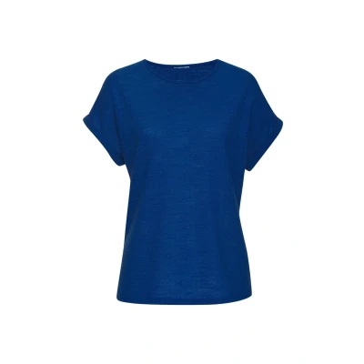 Afbeelding van Vivance Tshirt basic, Dames, Maat: 36/38, Royalblau
