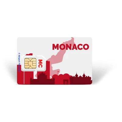 Afbeelding van Simkaart Monaco Unlimited Data Prepaid Met Snel 4G/5G Internet En Bellen Op Reis In Europa Airport Telecom