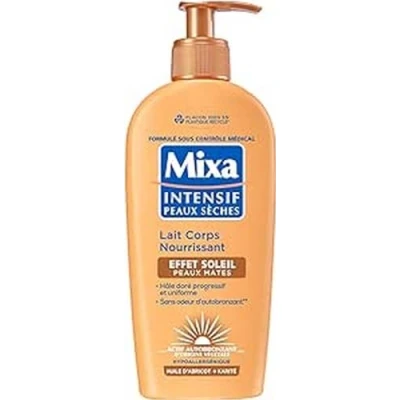 Afbeelding van Mixa Intensieve droge huid, voedende lichaamsmelk, zoneffect, zelfbruinend, natuurlijk, progressief en gelijkmatig, matte hypoallergeen, 250 ml