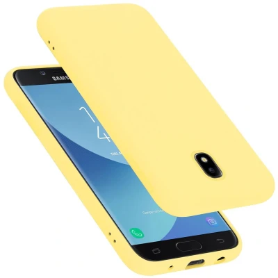 Afbeelding van Cadorabo Hoesje geschikt voor Samsung Galaxy J5 2017 Case in LIQUID GEEL Beschermhoes TPU silicone Cover