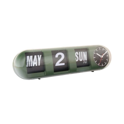 Afbeelding van Karlsson Wandklok Tube Flip Wekker Jungle Groen 38x10x13,5cm Nice thingZ alarmklok