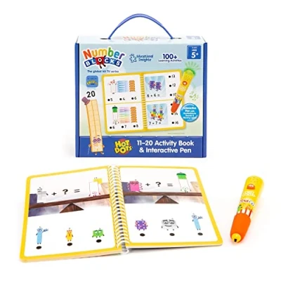 Afbeelding van Learning Resources Hot Dots Numberblocks 1120 Activiteitengids en interactieve pen, inclusief meer dan 60 activiteiten, cadeaus, leeftijd 5+