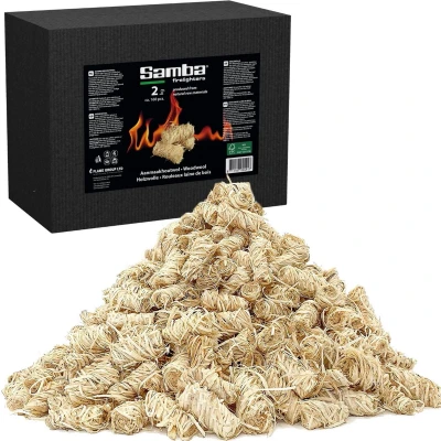 Afbeelding van Samba Houtwol Aanmaakkrullen 2 kg. in een Omdoos