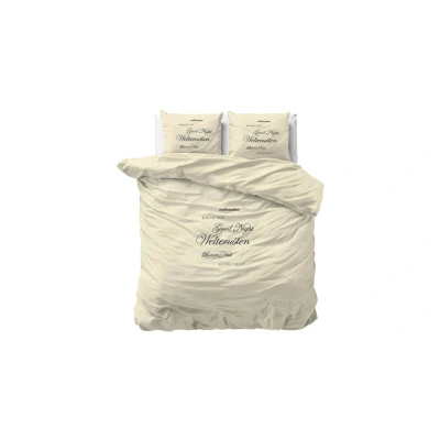 Afbeelding van Dekbedovertrek Lits Jumeaux 240x200 Sleeptime Microvezel Off White Inclusief Kussenslopen