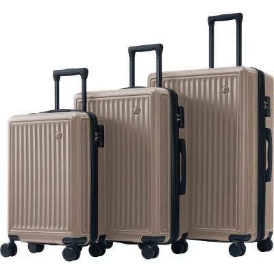 Afbeelding van Merax Koffer Set Hardcase 3 delige (M L XL) 4 Wielen ABS Materiaal TSA slot Goud