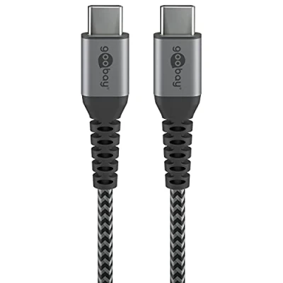 Afbeelding van Goobay USB C naar kabel USB2.0 tot 60W / nylon 1 meter