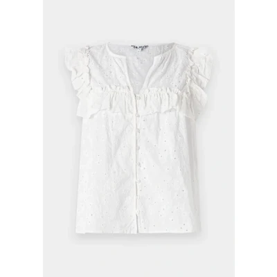 Afbeelding van Object Objcilie Frill Blouse, Dames, Maat: 34, Cloud dancer