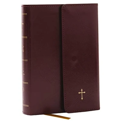 Afbeelding van KJV Holy Bible: Compact with 43,000 Cross References, Burgundy Leatherflex flap, Red Letter, Comfort Print: King James Version: Bible, Version
