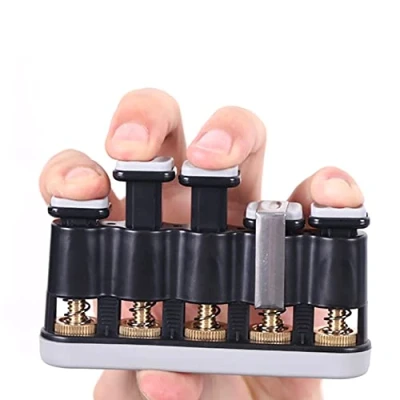 Afbeelding van Alnicov Vinger Strengthener, gitaar beginnersoefening, handgreep krachttrainer voor gitaar, piano en trigger vingertraining (grijs)
