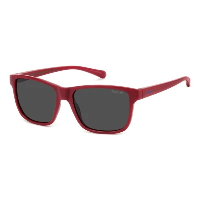 Afbeelding van Polaroid Junior PLD 8067/S C9A/M9 Occhiali da sole Policarbonato Rosso Grigio Squadrata Polarizzata