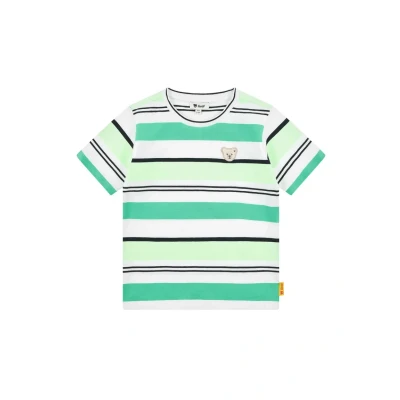 Afbeelding van Steiff Kurzarm TEAM Tshirt print voor kinderen, Maat: 104, Winter green