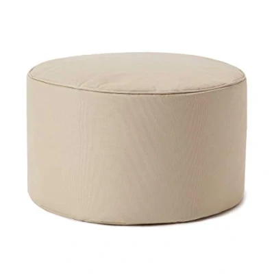 Afbeelding van Lumaland Beanbag 25 x 45 cm Binnen &amp; Buiten Zitzak Bean Bag Pouf Voetsteun Lichtgewicht Ronde Robuust Waterafstotend Vloerkussen voor Kinderen Volwassenen [Oranje]